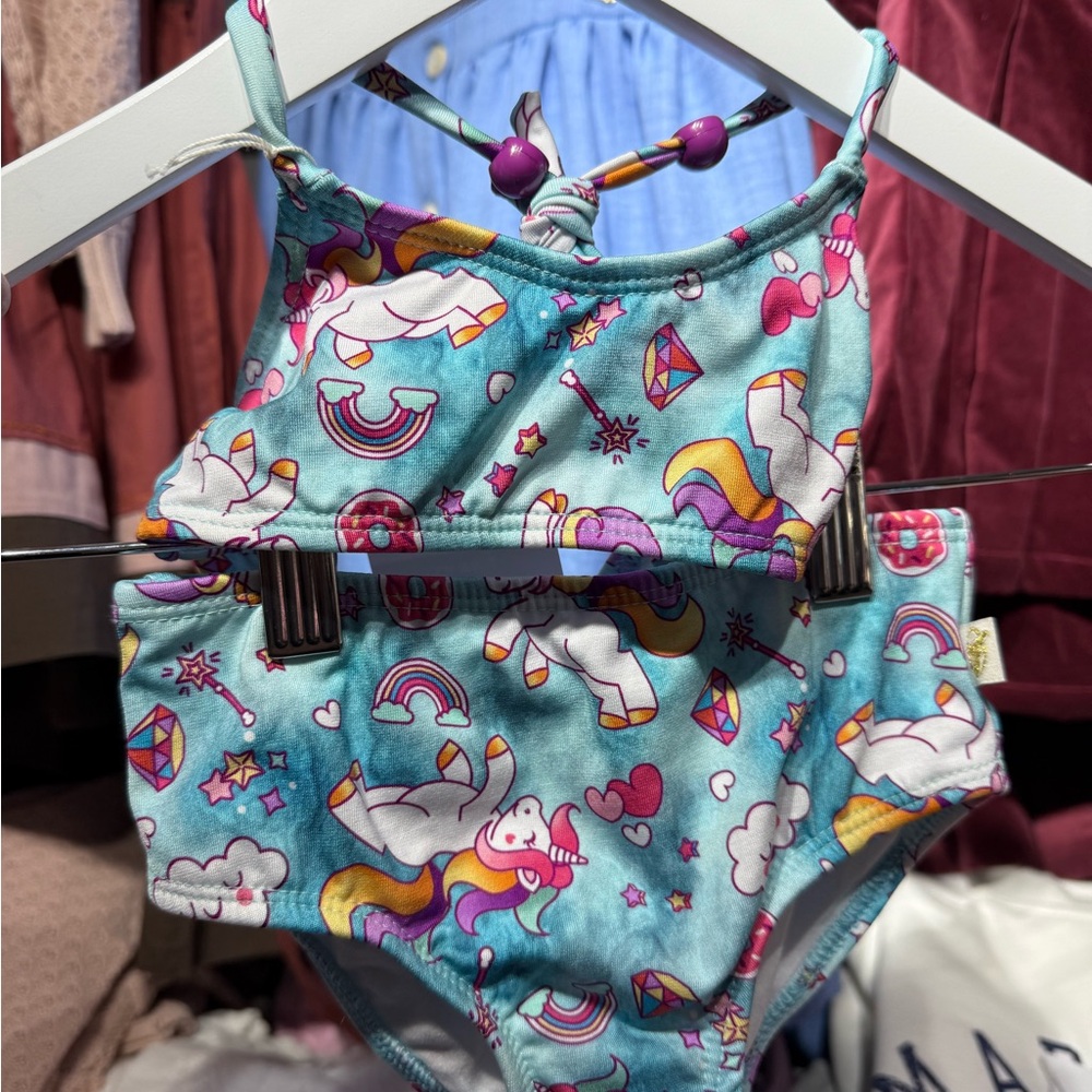 Unicorn Print Toddler Swimsuit